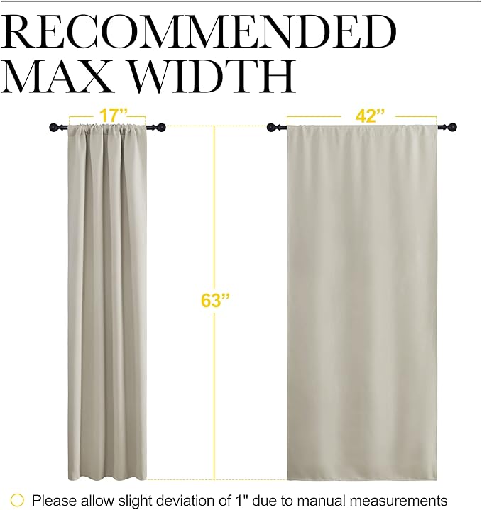 NICETOWN Blackout Curtains for Living Room, Darkening Window Curtain Panels - Image 7