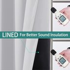 Yakamok 100% Blackout Thermal Insulated Curtains, Noise Reducing Barrier Panel - Image 4