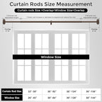 Curtain Rods 32-46 Inch, Bronze Wrap Around Blackout Curtain Rods - Image 8