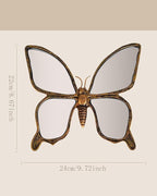 Dragonfly Wall Mirror Decor, Butterfly Art Wall Mirrors, Retro Gold Resin - Image 5