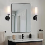 Black Bathroom Wall Sconces Set of 2, Modern Sconces Wall Lighting Vanity Lights - Image 7