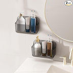 Diesisa 2pc Acrylic Wall Mount Organizer, Adhesive Cabinet Door Organizer by Home