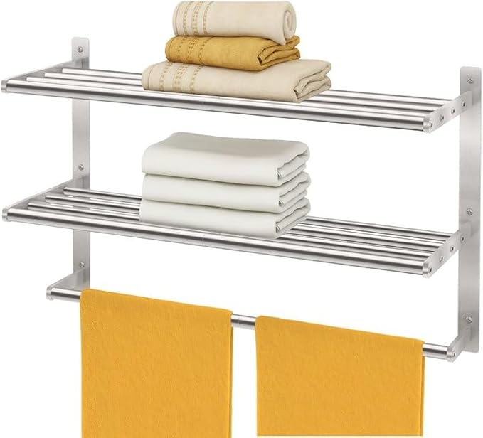 Hotel Towel Racks for Bathroom Wall Mounted, BETHOM 24 Inch Towel Shelf for by Bethom
