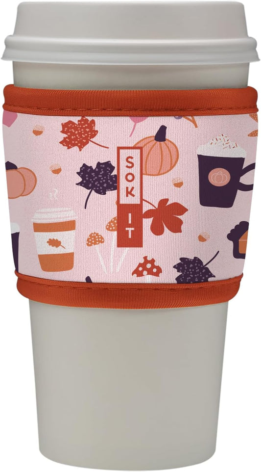 Sok It HotSok Coffee & Tea Reusable Insulated Neoprene Cup Sleeve (PSL)