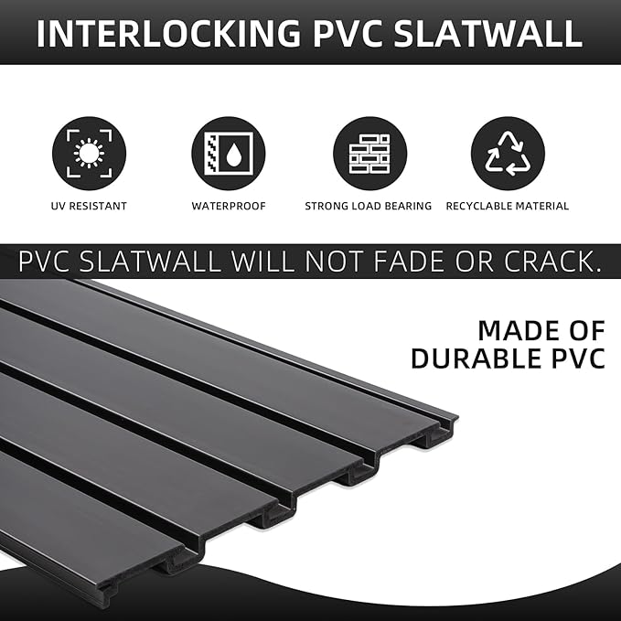FRAYSCENT Slat Wall Paneling Garage Wall Organizer, Slatwall Panels Garage Tool - Image 4