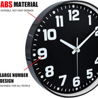 Modern Silent Wall Clock, 10inch Non-Ticking Analog Battery Operated Clock - Image 7
