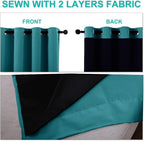 NICETOWN 100% Blackout Blinds, Peacock Teal, Laundry Room Decor Window - Image 5