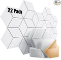 22 Pack Self-Adhesive Acoustic Panels 12" X 10" X 0.4" by Dailycooper