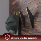 COCOYA 4Pack Metal Wall Hooks, Minimalist Coat Hooks Matte Black Simple Modern - Image 4