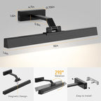 Afyuol Picture Lights for Wall, Battery Operated Gallery Light 16in for - Image 7