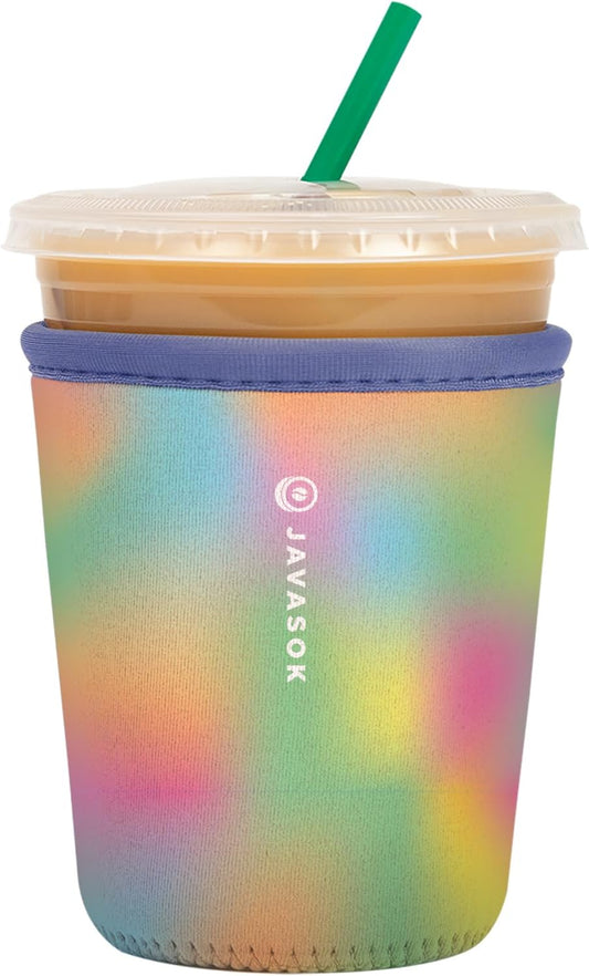 Sok It JavaSok Iced Coffee & Cold Soda Insulated Neoprene Cup Sleeve (Dreaming in Color, Small: 16-20oz)