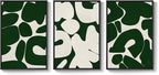 Large Framed Green and White Abstract Wall Art - Image 9