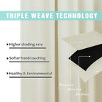 NICETOWN Bedroom Full Blackout Curtain Panels, Super Thick Insulated Grommet - Image 5