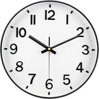 Wall Clocks Battery Operated, 12 Inch Non Ticking Digital Wall Clock, Silent by MABPEDO