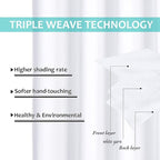 NICETOWN Pure White 100% Blackout Lined Curtains, 1 Pair, 2 Thick Layers Narrow - Image 6