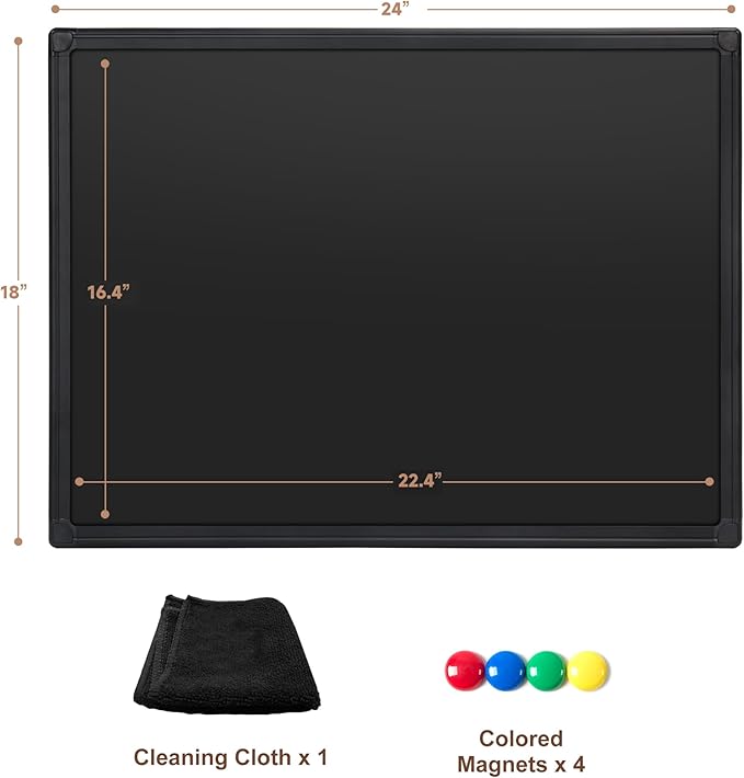 SELEAD Magnetic Chalkboard 24 x 18 Inches - Image 9