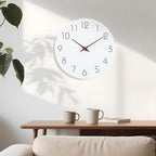 Mosewa Wall Clock 10 Inch Silent Non Ticking Battery Operated White Modern - Image 6