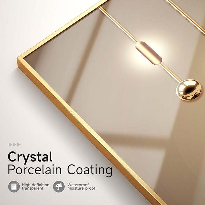 Framed Modern Luxury Gold Wall Art - Image 5