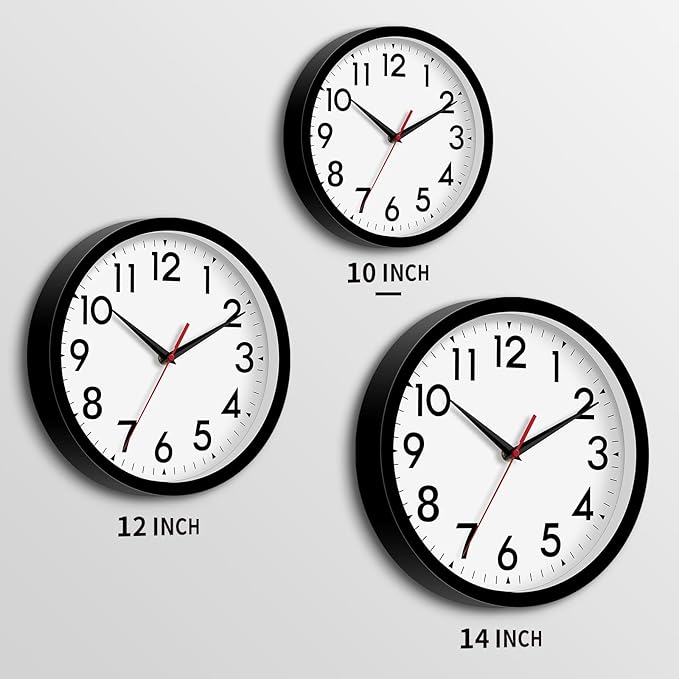 DAXSMY Wall Clock Analog 10 Inch Silent Non Ticking Battery Operated Modern - Image 3