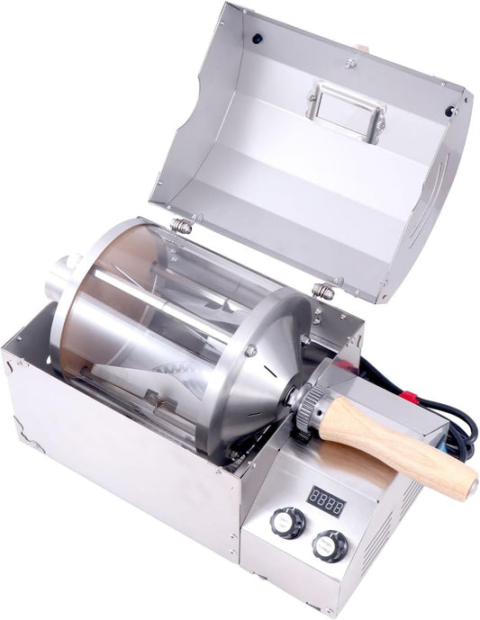 fatamorgana 450g direct fired heating nut roaster barista coffee roaster machine home Roasting Machine electric coffee bean roaster grain dryer 110V Stainless steel shell sturdy and durable