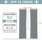 ChrisDowa Blackout Curtains 120 Inches Long 2 Panels Set - Image 6