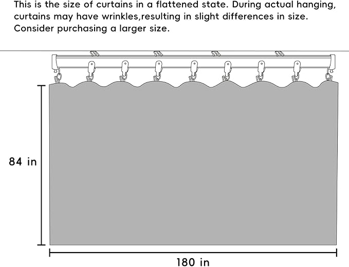 Hoeflife Room Divider Curtains Blackout Floor to Ceiling Curtain - Image 7