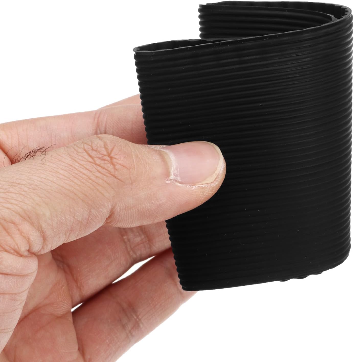 uxcell 3Pcs Coffee Cup Sleeve, Silicone Cup Sleeve Non-slip Glass Water Bottle Mug Sleeves Black