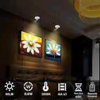 HAMVIDNE LED Spotlight, Battery Operated Picture Lights, Uplighting Indoor - Image 5