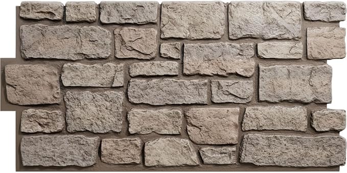 EverStone Cobblestone Faux Stone Panel, Shadow Moss Color by EkenaMillwork