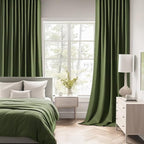 MIULEE Olive Green Back Tab Blackout Curtains 90 Inches Long 2 Panels Set - Image 2