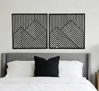 River's Edge Essentials Wood Mountain Wall Decor – Set of 2 Modern Wood Wall Art by Unknown