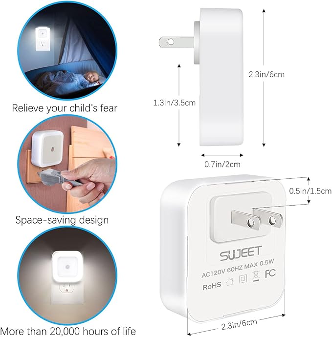 Sujeet Night Light, Night Lights Plug into Wall 8-Pack, Nightlight Plug in - Image 8