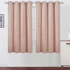 LEMOMO Blush Blackout Curtains 66 x 63 Inch Length/Set of 2 Curtain by Lemomo