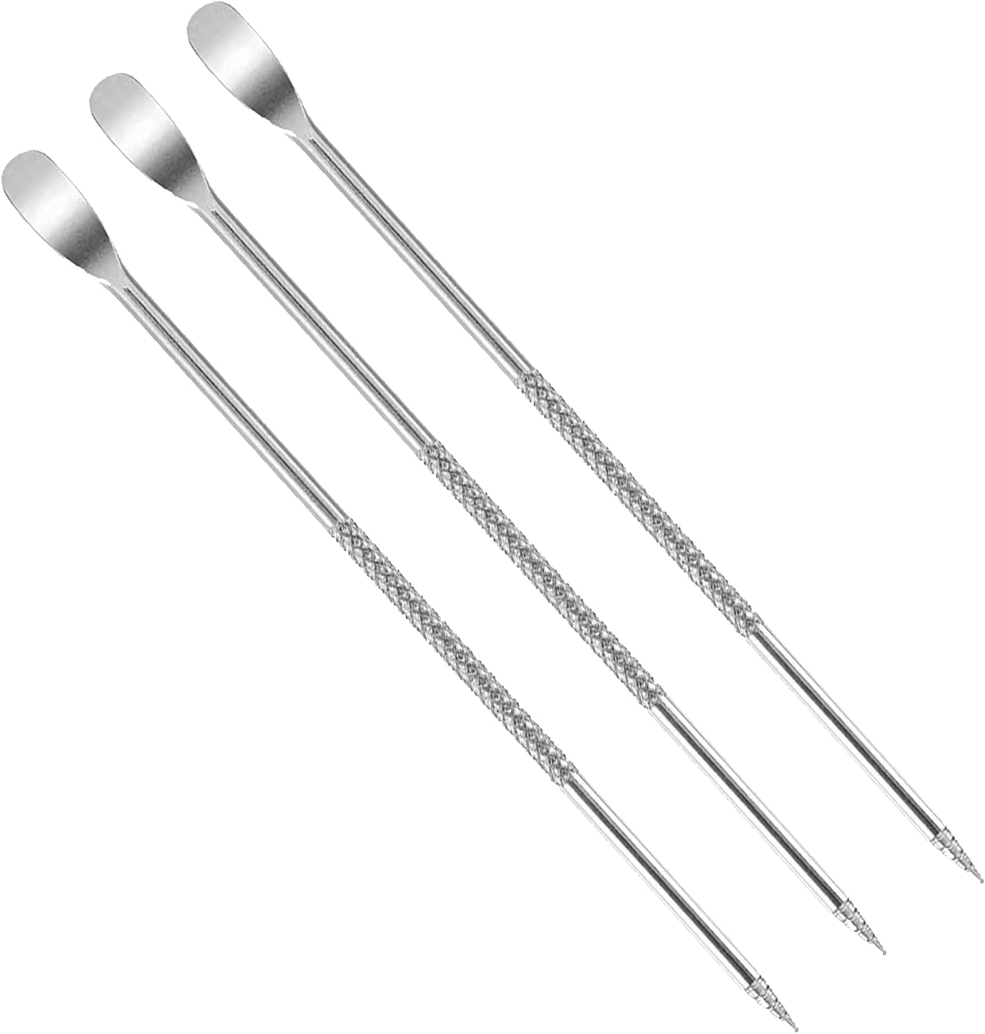 3 PCS Latte Art Pen - Cinnamon Pen for Barista Espresso Coffee Latte Art Tools - Stainless Steel Silver, LXLVOUEG