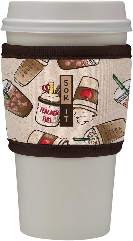 Sok It HotSok Coffee & Tea Reusable Insulated Neoprene Cup Sleeve (Teacher's Favorite)