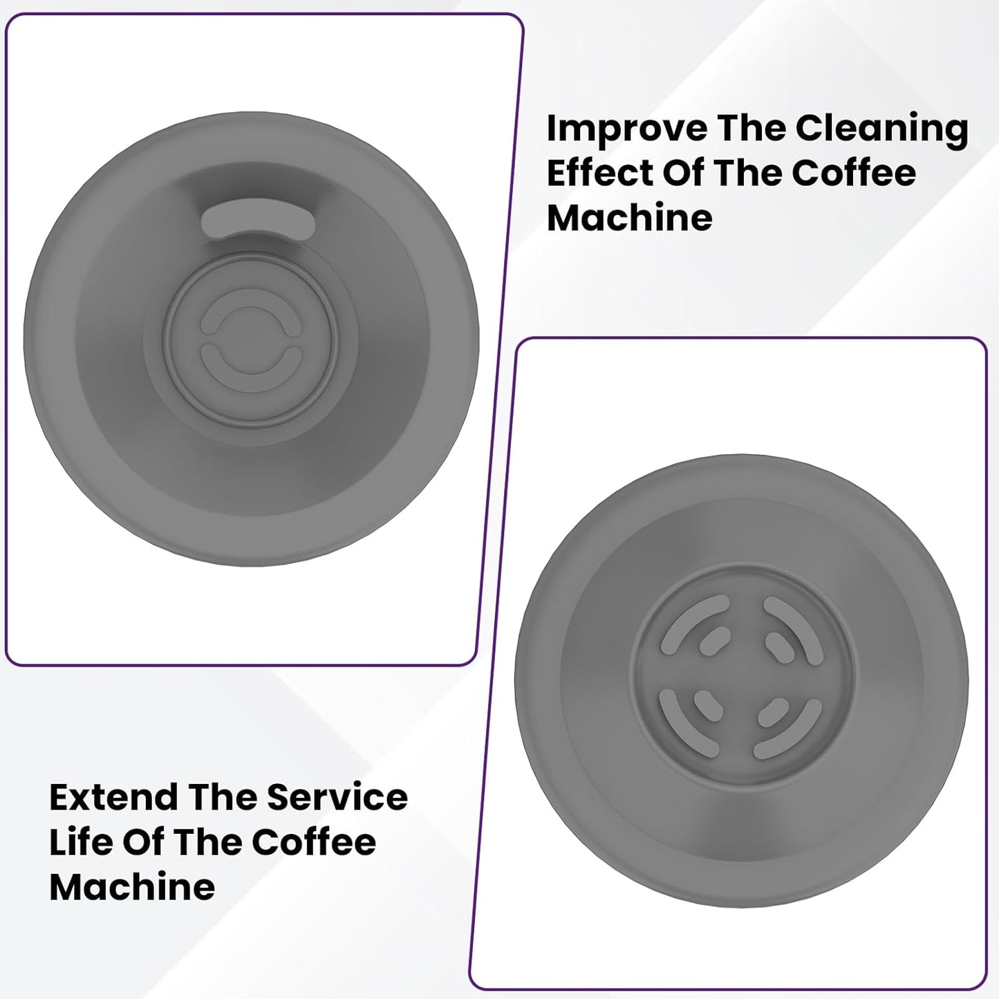 Espresso Backflush Cleaning Disc, 54mm Silicone Backflush Disc for Most Espresso Machines, Compatible with BES870XL BES878BSS BES880 BES840XL BES810BSS, 4 Pack