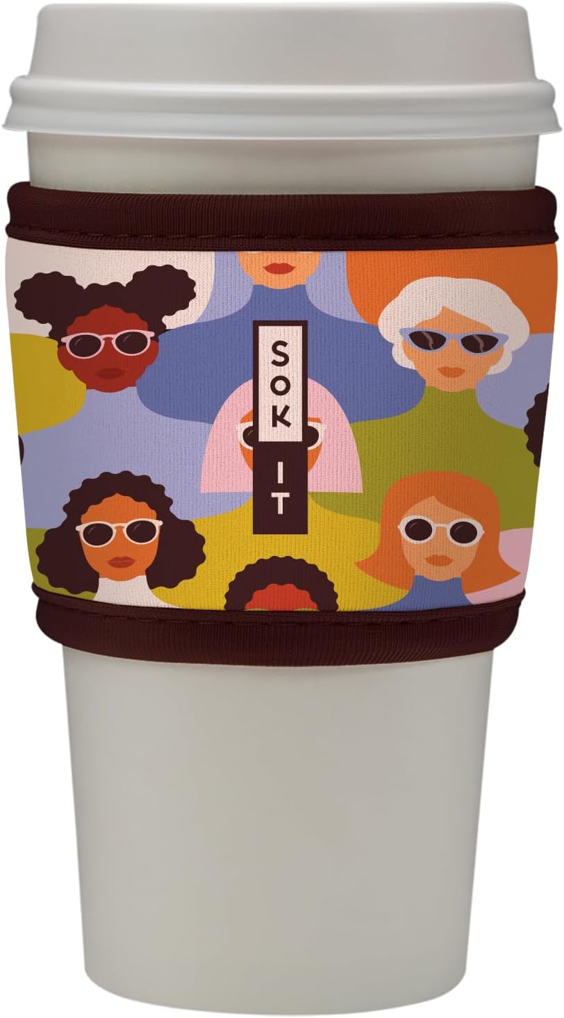 Sok It HotSok Coffee & Tea Reusable Insulated Neoprene Cup Sleeve (Femme Force)