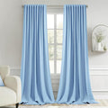 MIULEE Sky Blue Back Tab Blackout Curtain 96 Inch Long 2 Panels Set by MIULEE