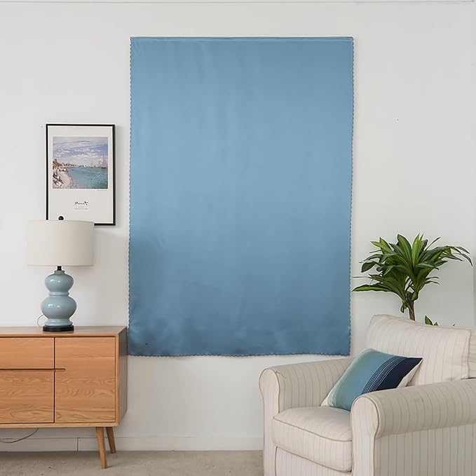 AJAZZ 100% Blackout Shades Window Cover Self Adhesive Curtains Sticky Curtain - Image 8