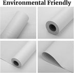 Peel and Stick Wallpaper White Wood Wall Paper - Image 4