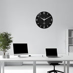 XFM Large Black Wall Clock 24 Inch Simple Wall Clocks Battery Operated Modern - Image 4