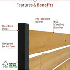 5ft H x 3.2ft W No Dig Enclo Concord Cedar Wood Privacy Screen, Great to Hide - Image 3