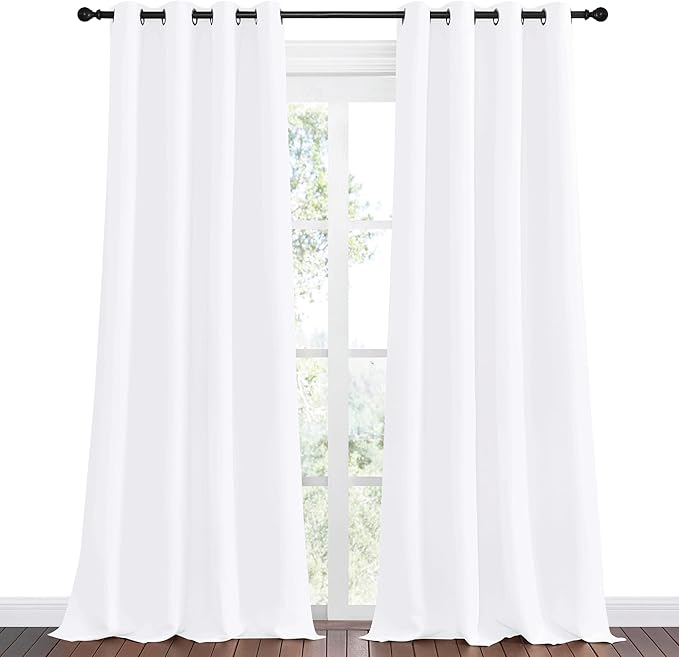 NICETOWN White Curtains for Sliding Door - Image 2