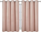 LEMOMO Blush Thermal Blackout Curtains/52 x 45 Inch/Set of 2 Panels Room - Image 2