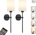 Battery Operated Wall Sconces Set of Two, Wireless Rechargeable Wall Light by KARTOOSH