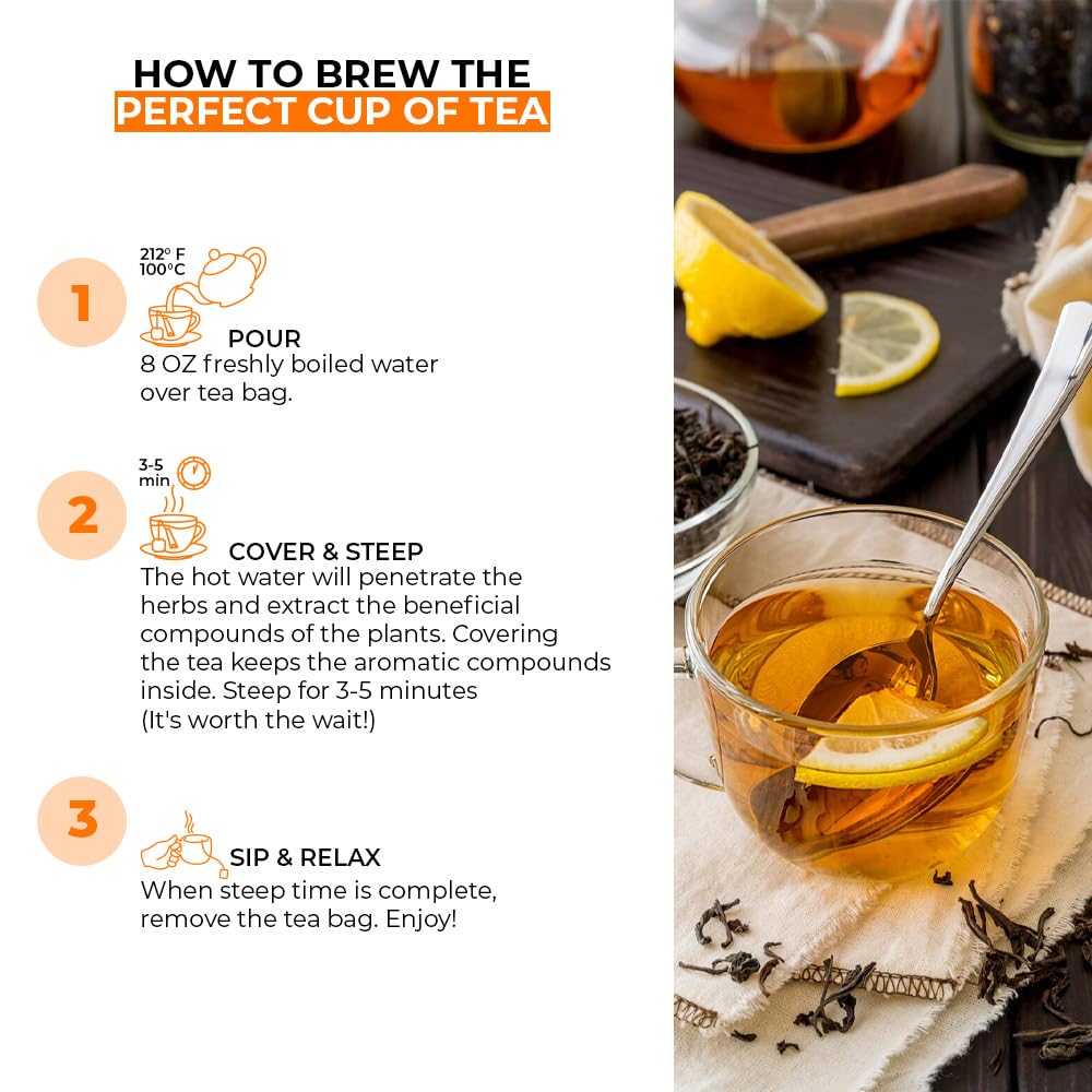 Angel Brand Lemongrass Tea Bags 20 Tea Bags – Pack 3 Lemon Grass Tea with Ginger, Rose Hips, & Clove - Lemongrass Tea Bags with Balanced Flavor, Rich Nutrients & Health Benefits