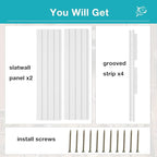 NeatiEase Slatwall Panel Wall Storage Systems, 2 x 4ft Slat Wall Paneling - Image 4