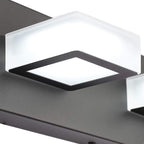 Ralbay 2 Lights Black Modern Bathroom Vanity Light Acrylic LED Modern Black - Image 7
