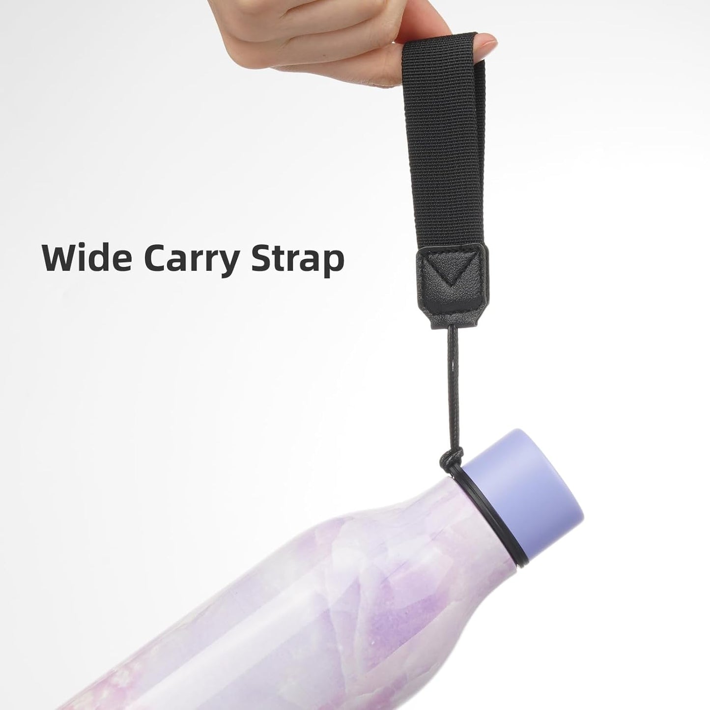 Insulated Water Bottle with Strap,18 oz Double Wall Stainless Steel Vacuum Bottles Metal Water Flask,Dawn