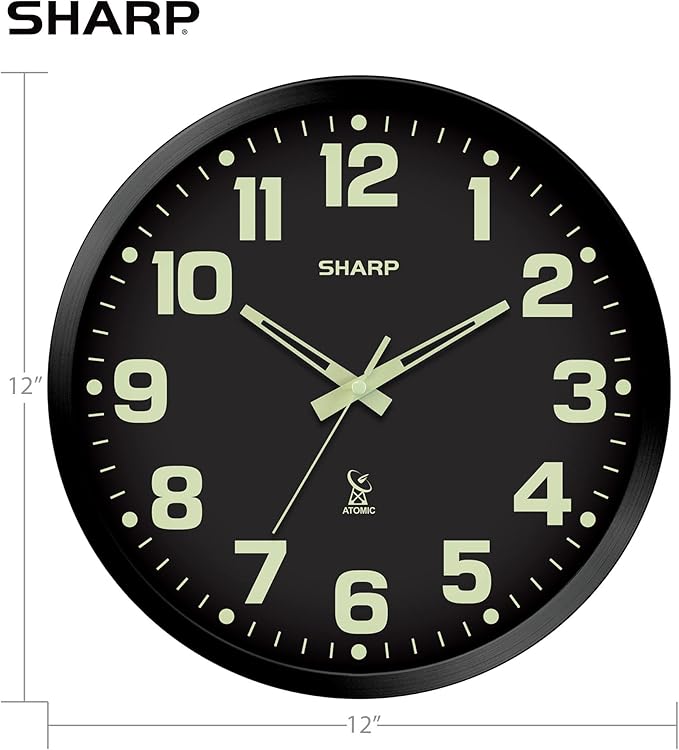 Sharp Glow in the Dark Atomic Analog Wall Clock - Image 4